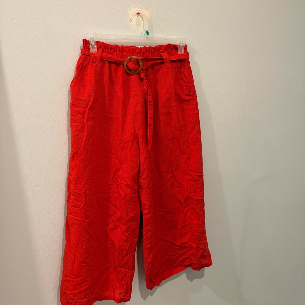 American Eagle Outfitters Red Flared Pants Capris